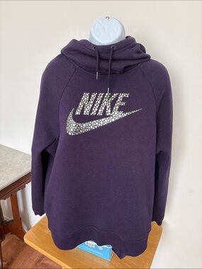 Nike Dark Purple Cowl-neck Pullover Size XL